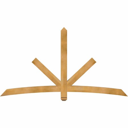 Ekena Millwork Alberta Rough Sawn Timber Gable Bracket, Western Red Cedar, 84"W x 45"H x 4"D x 4"F, 13/12 Pitch GBW084X45X0404ALB00RWR